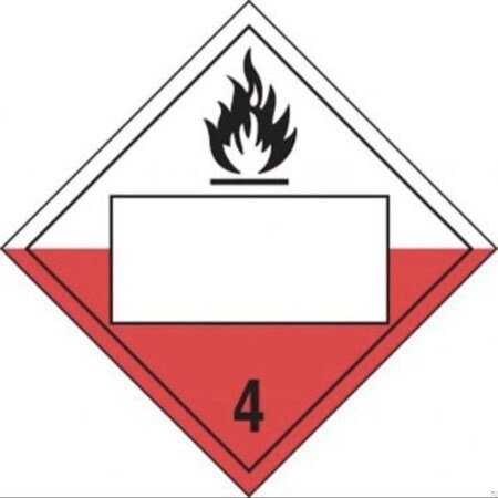 Accuform BLANK DOT PLACARD HAZARD CLASS 4 MPL4DG4BVS50 MPL4DG4BVS50